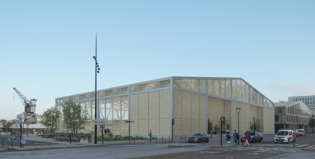 BMA construit un préau sportif à partir de bois de réemploi