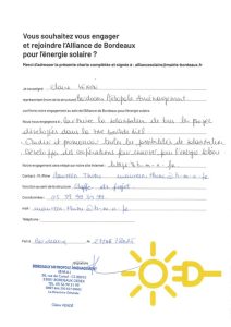 Signature charte BMA Alliance de Bordeaux pour l’énergie solaire