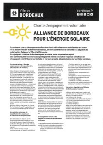 Charte Alliance solaire bordeaux