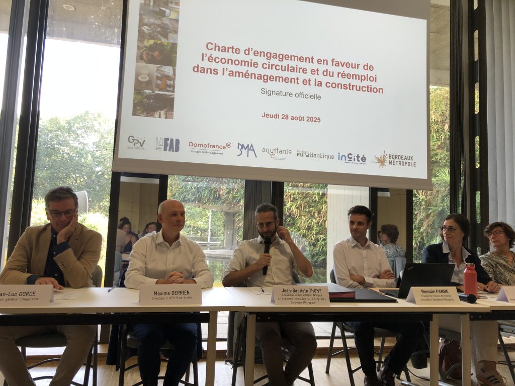 BMA signe la charte pour l'économie circulaire et le réemploi dans l'aménagement et la construction