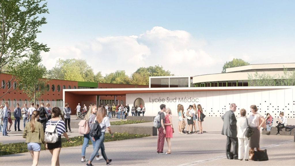 Pour la région Nouvelle-Aquitaine, BMA pilote la restructuration et l'extension du lycée Sud-Médoc